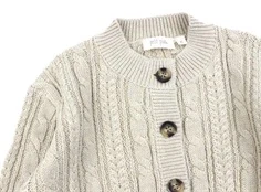 Petit Piao nature white chunky cardigan 